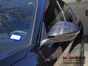 Alfa Romeo Stelvio Mirror Covers - Carbon Fiber- Full Replacements - Alfa Romeo Theme